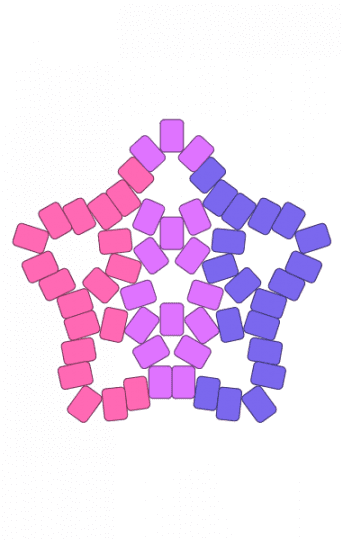 Bisexual star (big)!! 🩷💜💙 - blue, pink
