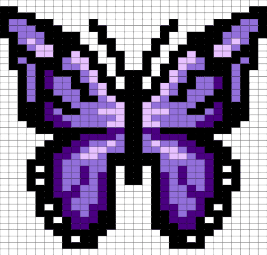 Butterfly - white,purple