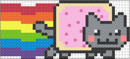 Nyan Cat! - gray,red,pink,nyan,cat,rainbow,nyan cat,cute