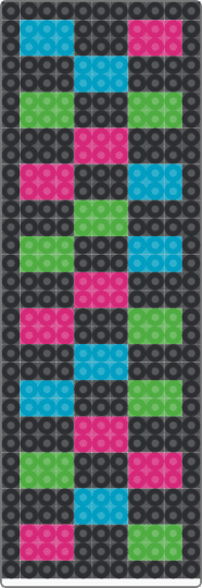 Checkered Mini Bookmark - black,pink,green,msi,mindless self indulgence