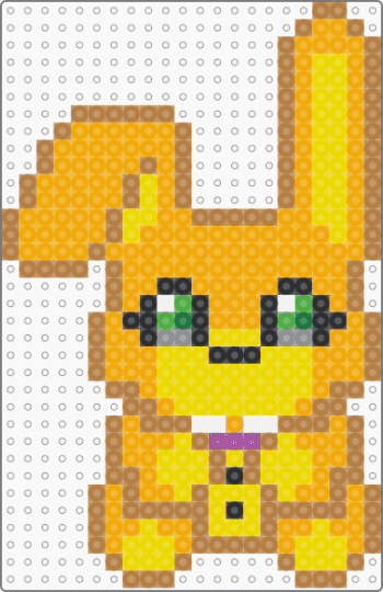 FNAF Spring Bonnie (One Floppy Ear) - tan,orange,yellow