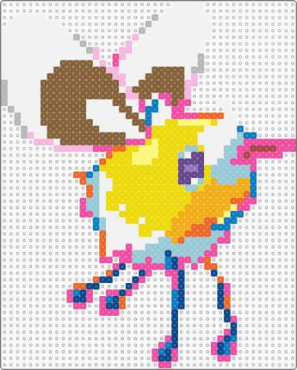 Cutiefly - yellow,blue,pink,colorful,pokemon,cutiefly,art,pokemonpattern,bug,cute
