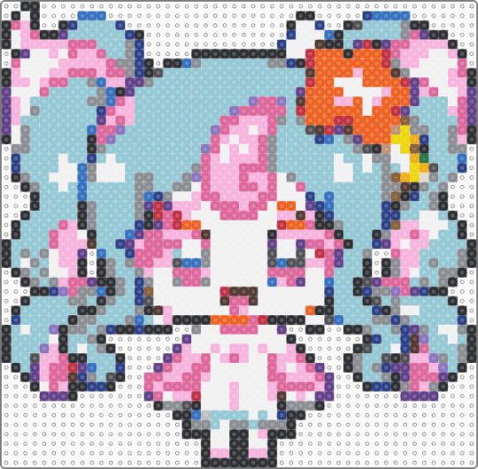 Fairy miku - blue,pink,light blue,gray