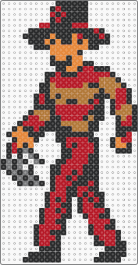 8-Bit Freddy Krueger - black,red,freddy,freddy krueger,8bit,game
