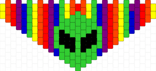 bag pannel #4 (flap) - green, pannel, rainbow, red, star
