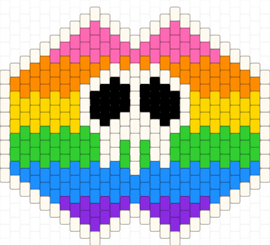 Pastel Skull mask :0 - green,light blue,yellow,orange,skull,pride,rainbow,mask,pastel