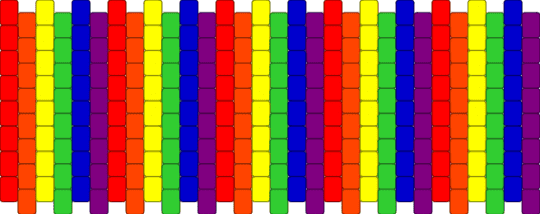 bag pannel #3 (bottom) - pannel, rainbow, red