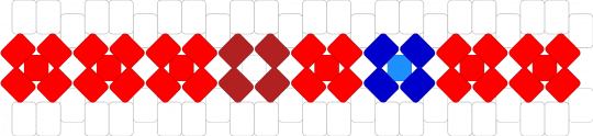 god Caine cuff - red, white