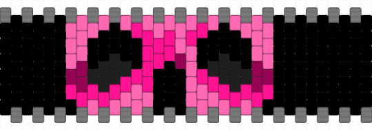 Hot Pink Skull Cuff - pink,gray