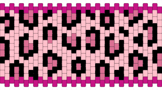 Pink Leopard Print Cuff - black,pink