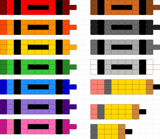 A Set of Crayons & Pencils - orange,yellow,purple,beige,colorful