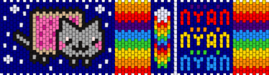 Nyan cat bag, front+back+sides - purple