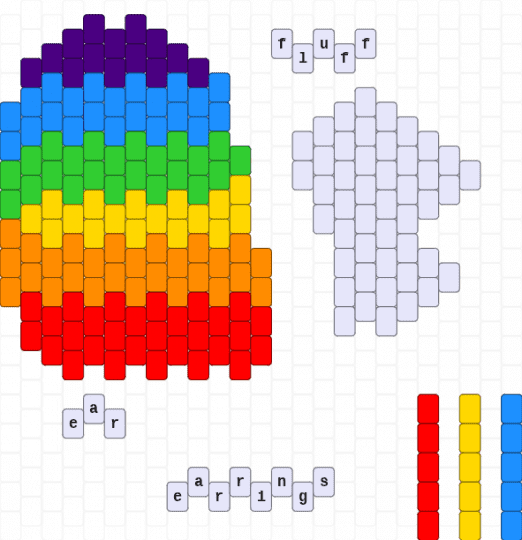 rainbow folded puppy ears ! (MAKE 2) - orange,green,light blue,red,ears,puppy,dog,animal,rainbow