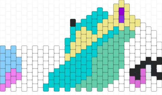 Celestia Cuff - light blue,yellow,teal