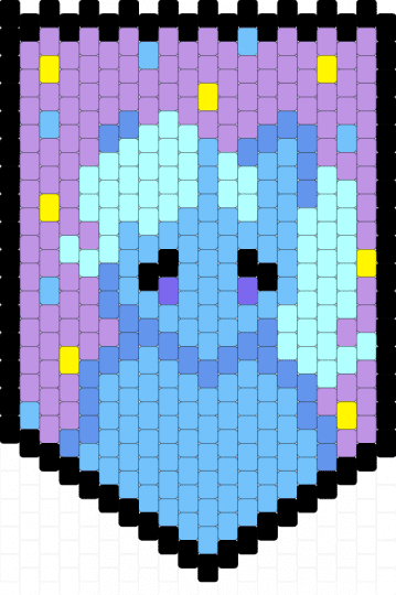 Trixie banner - light blue, pink