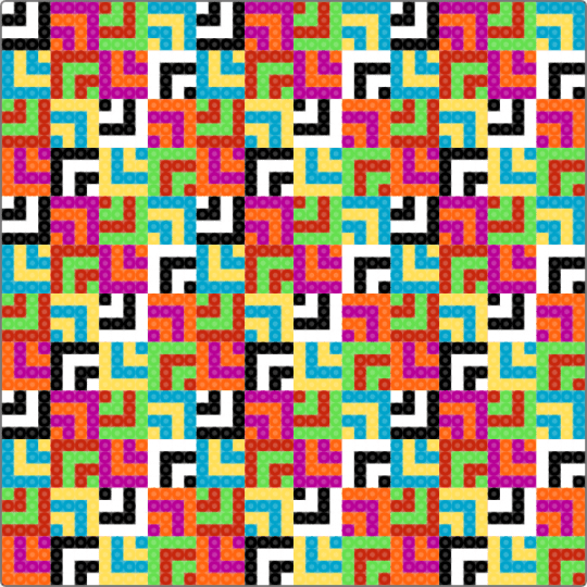 Trippy Corners (8 colors) - colorful, geometric, light blue, orange, panel, pink, repeating, trippy, wonky