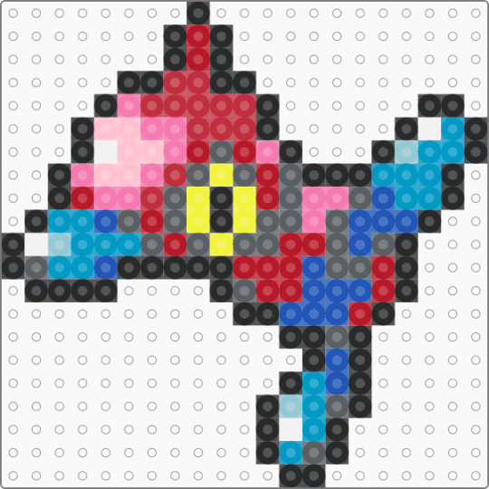porygon z - red,light blue,gray,pink,pokemon,porygon z