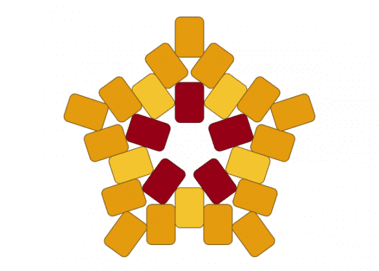 Perriot inspired star cuz- - orange, perriot, red, the freak circus, yellow