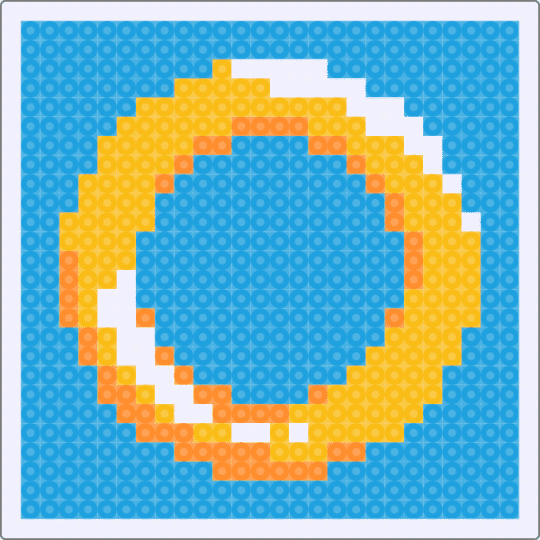 Ring square - light blue, sega, sonic, sonic the hedgehog