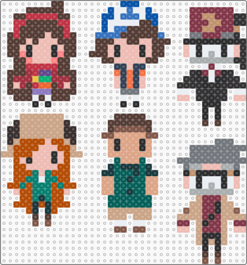 Gravity falls character charms - brown,red,beige,gray,gravity falls,disney,pine tree,shooting star,charms