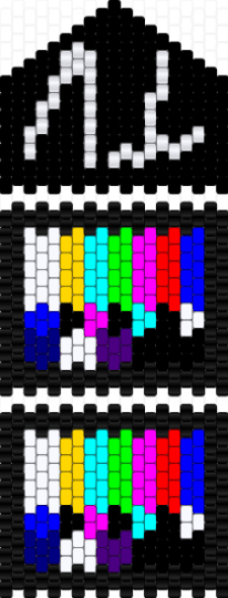 TV Colour Bars Purse - black,light blue,pink,purple,tv,purse,y2k,cool