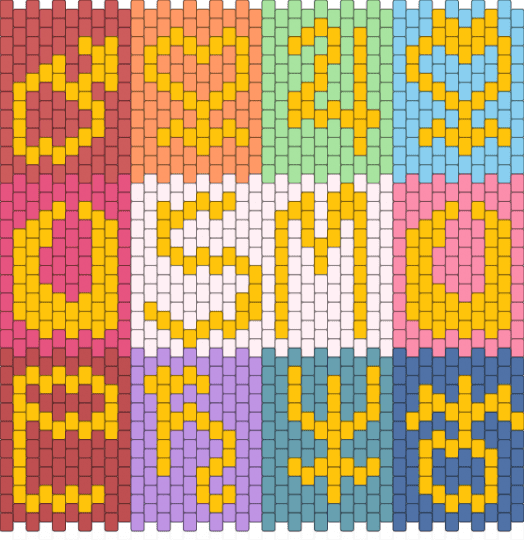 Sailor Moon bag panel, I guess? - bag, bag panel, pink, red, sailor moon, teal, yellow