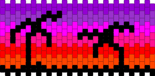Vaporwave Cuff - Challenge of the Day - purple,red,cotdvaporwave