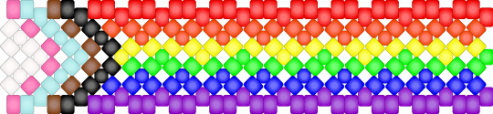 Glowing Progress Pride Cuff - red,purple