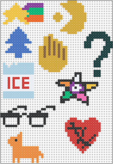 Gravity Falls Zodiac Symbols - orange,red,light blue