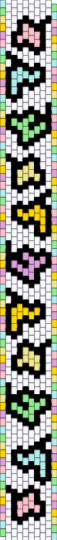 HEARTSTOPPER BAG STRAP PANEL - pink, white, yellow