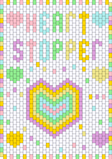 HEARTSTOPPER BAG PANEL #2 - pink, white, yellow
