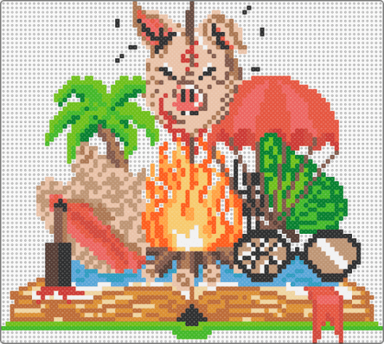 Lord of the Flies - tan,beige,green,orange,colorful,book,literature,lord of the flies