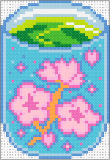 Green Tea - light blue,pink,green tea,tea,cherry blossom