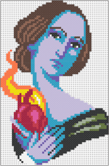 Mary Shelley - brown,light blue,pink,red,mary shelley,literature,author