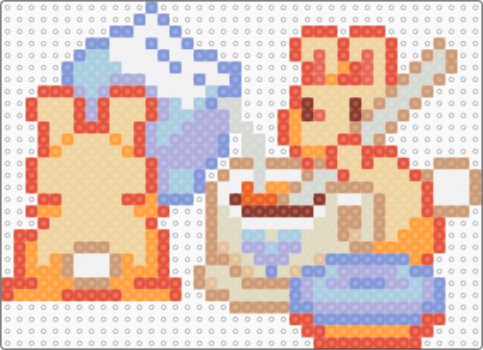 Bunny Brew - beige,red,coffee,cute,bunny,rabbit,donut,tea