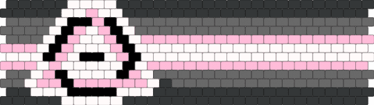 Demigirl Therian cuff - demi girl, gray, pink, pride, therian