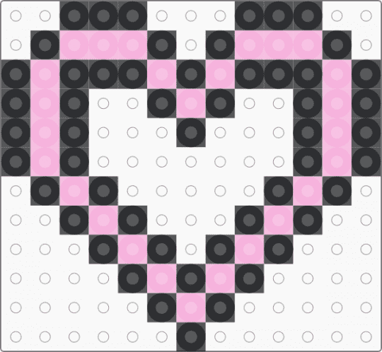 Basic Heart - black,pink