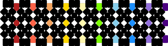 Black and Rainbow X-Base cuff (can be used to make mini rotater) - black,yellow,purple,colorful,lifesteal,spokeishere,xbase,cuff,xbase cuff,rainbow,unstable universe