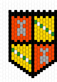 family crest - crest,badge,shield,family,colorful,orange,yellow