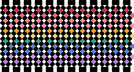 Black and Rainbow X-base - black, blue, pink, red