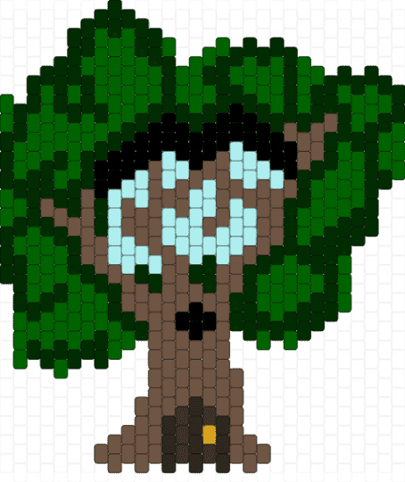 House in a Tree - cotdtreehouses, green, home, house, tan, tree, treehouse