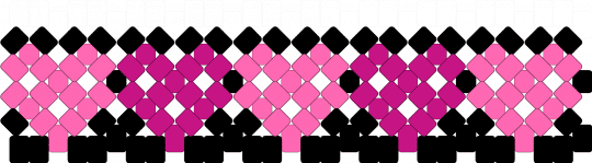 Heart x-base cuff - pink,black,heart,xbase