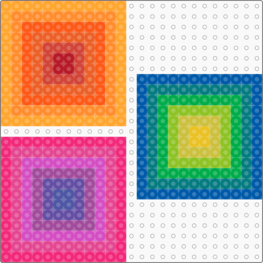 Ombré Coasters - orange,green,pink