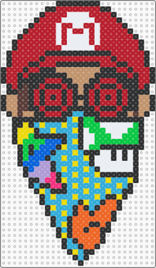 ReZZ MARIO - red,light blue,rave,mario