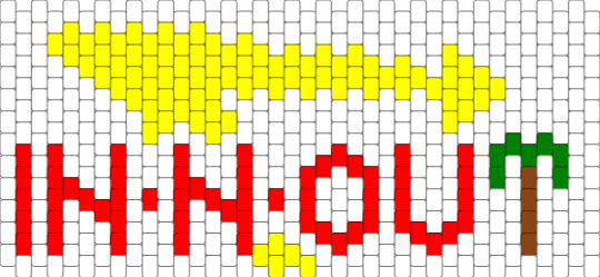 In n out cuff - white,yellow,red,innout,cuff,multistitch