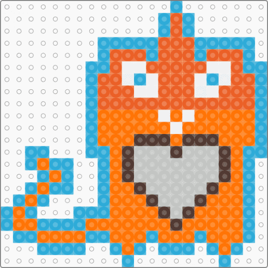 Rotom was heart 22x21 - orange,light blue