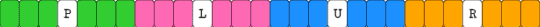 plur bracelet ^^ - green, light blue, orange, pink
