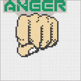 ANGERFIST - angerfist,dj,hand,punch,music,symbol,electronic,hardstyle,clenched,beige,green