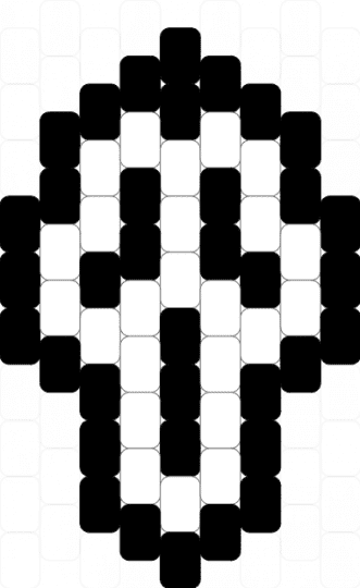 ghost face Kandi charm - black,white,ghost face,scream,scary,horror,kandi,kandi charm,charm