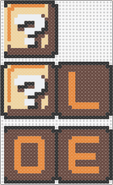 leo letters - leo,blocks,mario,text,question mark,name,gaming,discovery,excitement,brown,beige